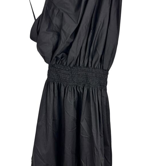 Monica Nera Demi Black Midi A-line Eco-cotton Cocktail Dress Wedding Guest Small - Picture 10 of 15